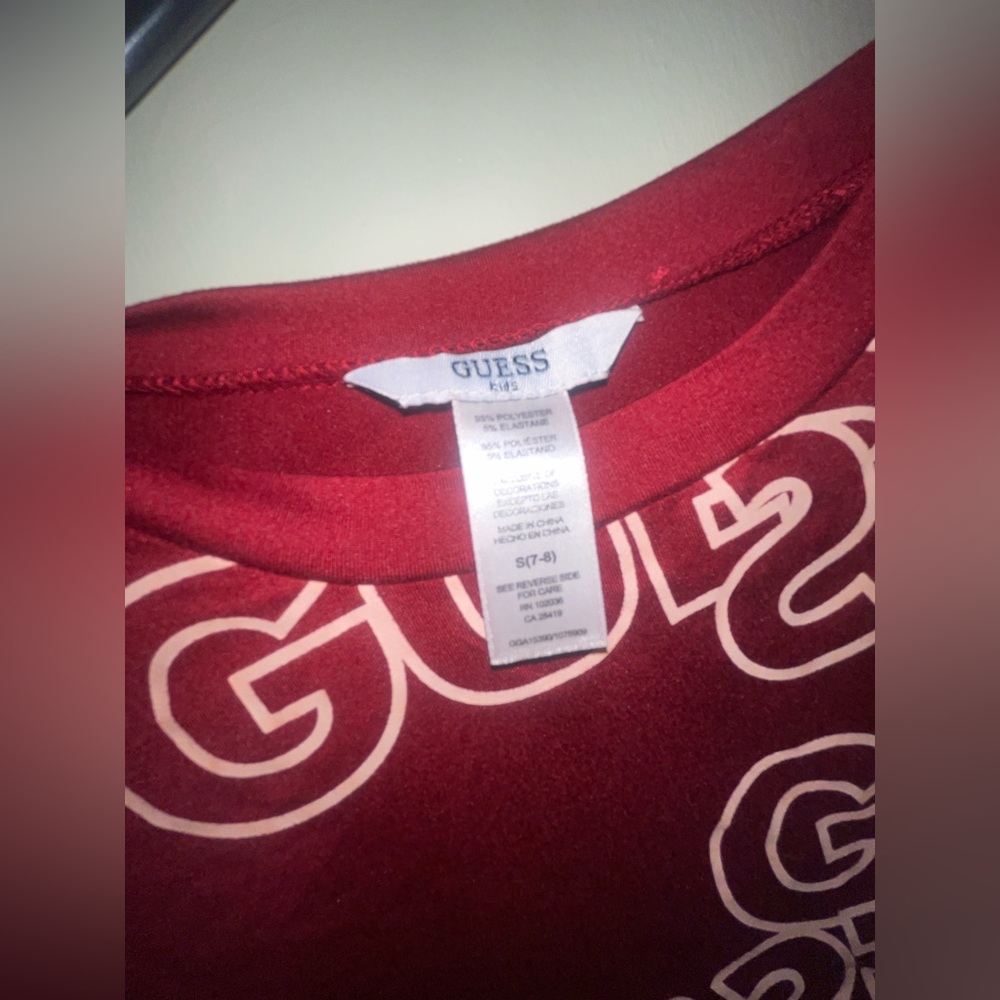 Guess kids cute red shirt